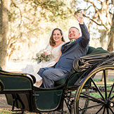 grand oaks wedding day photography carriage